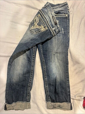 VIGOSS Heritage Fit Jeans Boot Cut Blue